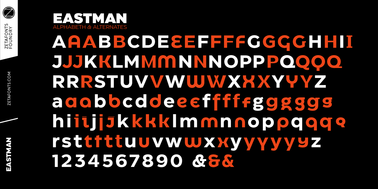 Przykład czcionki Eastman Medium Italic